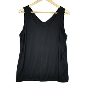 Soma Essential Tee Relaxed Turnaround Tank Top Women L Lined Stretchy Minimalist